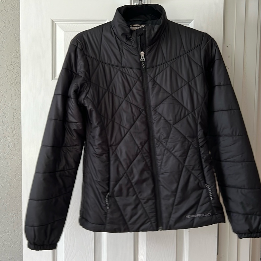 Exofficio black convertible puffer jacket with tons of pockets - size xs 2/4